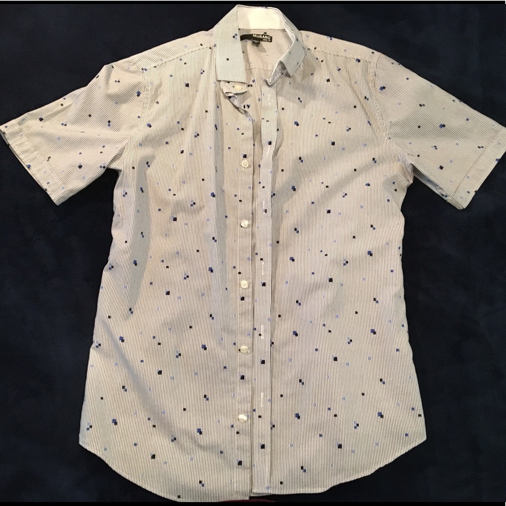 Patterned Murano short sleeve button down - S